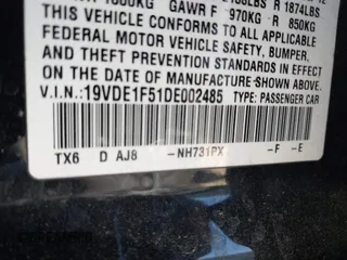 2013 Acura ILX Premium Pkg with VIN 19VDE1F51DE002485, listed as a IAAI auction lot 41897422 with 234,597 mi miles. Bid and sale history available at carsss.com. Image 9.