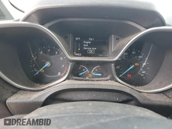 2015 Ford Transit Connect XLT with VIN NM0LS6F74F1219123, listed as a Copart auction lot 58958965 with 169,279 mi miles and Salvage title. Bid and sale history available at DreamBid. Image 9.