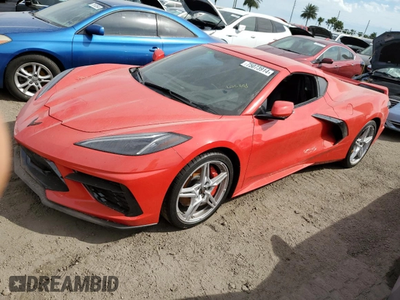 2020 Chevrolet Corvette 2LT with VIN 1G1Y72D48L5103545, listed as a Copart auction lot 75073914 with 0 mi miles and Salvage Title. Bid and sale history available at carsss.com. Image 1.