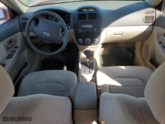 2007 Kia Spectra EX with VIN KNAFE121575449935, listed as a Copart auction lot 61509034 with 134,162 mi miles and Salvage Title. Bid and sale history available at carsss.com. Image 8.