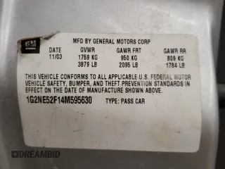 2004 Pontiac Grand Am SE with VIN 1G2NE52F14M595630, listed as a Copart auction lot 89057975 with 146,754 mi miles and Salvage Title. Bid and sale history available at carsss.com. Image 15.