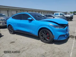 2021 Ford Mustang Mach-E Premium with VIN 3FMTK3SU8MMA08127, listed as a Copart auction lot 59327965 with 58,818 mi miles and Salvage title. Bid and sale history available at DreamBid. Image 4.