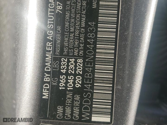 2014 Mercedes-Benz CLA-Class CLA 250 with VIN WDDSJ4EB4EN044834, listed as a Copart auction lot 69388584 with 102,595 mi miles and Clean Title. Bid and sale history available at carsss.com. Image 12.