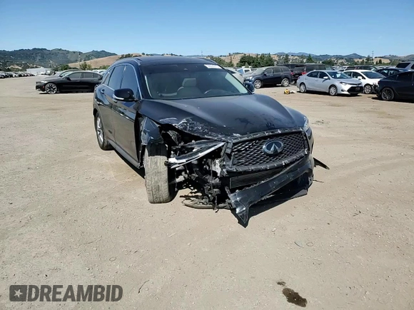 2019 Infiniti QX50 Luxe with VIN 3PCAJ5M11KF135820, listed as a Copart auction lot 58024215 with 64,340 mi miles and Salvage title. Bid and sale history available at DreamBid. Image 14.