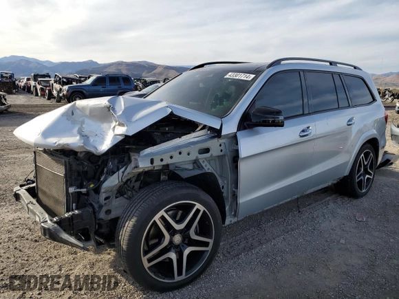 2017 Mercedes-Benz GLS 550 with VIN 4JGDF7DE1HA874776, listed as a Copart auction lot 43301714 with 97,583 mi miles and . Bid and sale history available at DreamBid. Image 1.