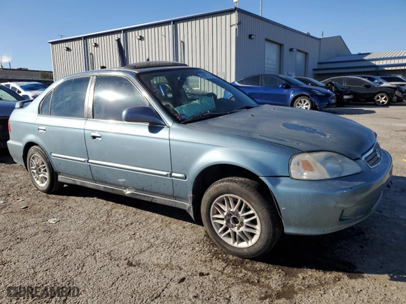 2000 Honda Civic EX with VIN 1HGEJ8644YL030870, listed as a Copart auction lot 83877424 with 155,495 mi miles and Salvage Title. Bid and sale history available at carsss.com. Image 4.