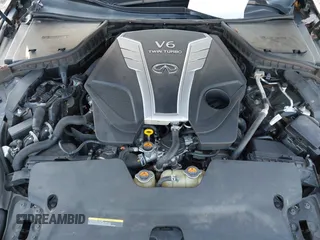 2017 Infiniti Q60 Red Sport 400 with VIN JN1FV7EL1HM700317, listed as a IAAI auction lot 41149036 with 76,654 mi miles and . Bid and sale history available at carsss.com. Image 10.