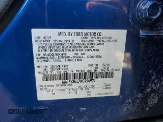 2022 Ford EcoSport SE with VIN MAJ6S3GL7NC456921, listed as a Copart auction lot 44341005 with 28,368 mi miles and Salvage Title. Bid and sale history available at DreamBid. Image 12.