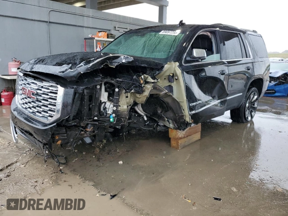2019 GMC Yukon Denali with VIN 1GKS1CKJ7KR383385, listed as a Copart auction lot 89097255 with 22,916 mi miles and Non Repairable. Bid and sale history available at carsss.com. Image 1.