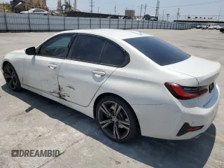 2022 BMW 3 Series 330i with VIN 3MW5R1J04N8C53879, listed as a Copart auction lot 57444544 with 27,972 mi miles and Salvage Title. Bid and sale history available at carsss.com. Image 2.
