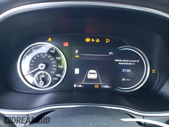 2023 Genesis GV80 with VIN KMUHCESC9PU107157, listed as a Copart auction lot 42592585 with 11,396 mi miles and Salvage title. Bid and sale history available at DreamBid. Image 9.