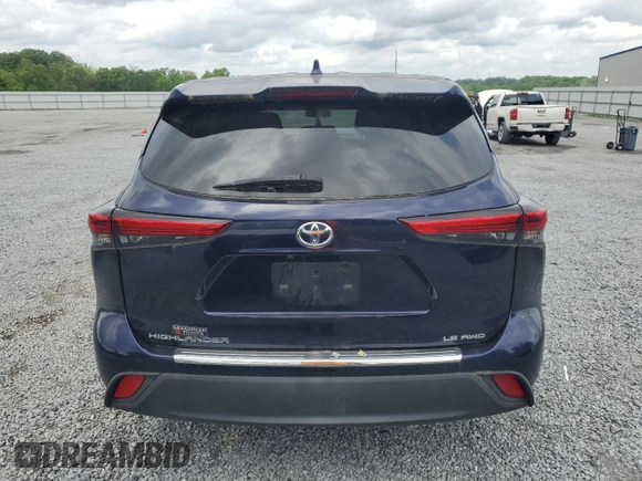2020 Toyota Highlander LE with VIN 5TDBZRBH8LS012906, listed as a Copart auction lot 54832115 with 68,673 mi miles and Clean title. Bid and sale history available at DreamBid. Image 6.