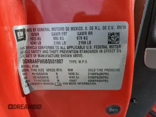 2011 Chevrolet HHR LS z VIN 3GNBAAFW6BS501887, wystawiony jako Copart lot #58433715 z przebiegiem 138 240 mil mil oraz Szkoda całkowita • Salvage title. Historia ofert i sprzedaży dostępna na DreamBid. Obrazek 13.