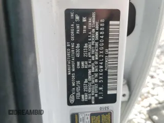 2016 Kia Optima SX Turbo with VIN 5XXGW4L2XGG048888, listed as a Copart auction lot 53429325 with 127,284 mi miles and Salvage title. Bid and sale history available at DreamBid. Image 12.