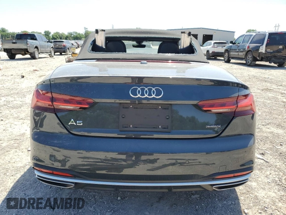 2021 Audi A5 Cabriolet Premium Plus z VIN WAUWAGF56MN004871, wystawiony jako Copart lot #56628655 z przebiegiem Nie podano mil oraz Szkoda całkowita • Salvage title. Historia ofert i sprzedaży dostępna na DreamBid. Obrazek 6.