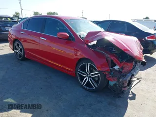 2016 Honda Accord Sport z VIN 1HGCR2F51GA227981, wystawiony jako IAAI lot #42370131 z przebiegiem 110 763 mil mil oraz . Historia ofert i sprzedaży dostępna na DreamBid. Obrazek 1.