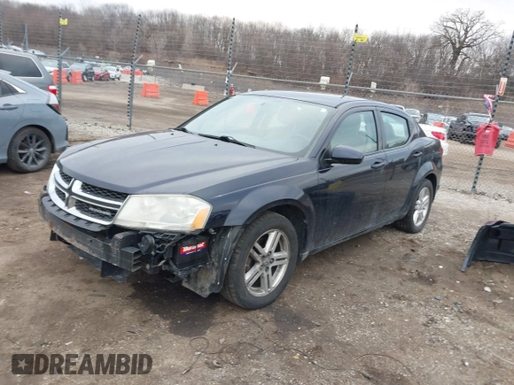 2012 Dodge Avenger SXT z VIN 1C3CDZCB7CN161508, wystawiony jako IAAI lot #41689295 z przebiegiem 184 436 mil mil oraz . Historia ofert i sprzedaży dostępna na DreamBid. Obrazek 2.