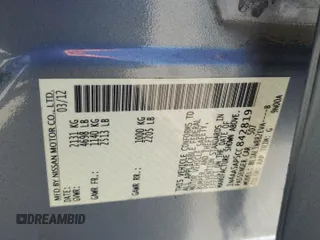 2012 Nissan Maxima SV z VIN 1N4AA5AP5CC842819, wystawiony jako Copart lot #64054495 z przebiegiem 129 482 mil mil oraz Szkoda całkowita • Salvage title. Historia ofert i sprzedaży dostępna na DreamBid. Obrazek 13.