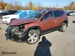 2003 Nissan Murano SE with VIN JN8AZ08W93W217183, listed as a Copart auction lot 77698384 with 0 mi miles and Salvage Title. Bid and sale history available at carsss.com. Image 1.