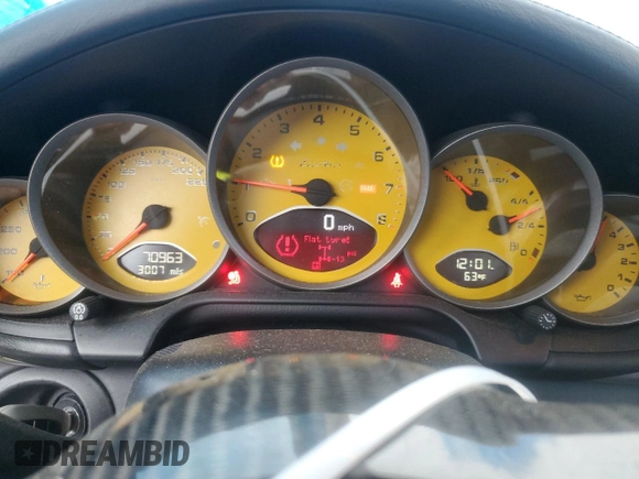 2007 Porsche 911 Turbo with VIN WP0AD29907S786404, listed as a Copart auction lot 51944405 with 70,963 mi miles and Salvage Title. Bid and sale history available at DreamBid. Image 9.