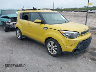 2016 Kia Soul + with VIN KNDJP3A57G7293103, listed as a IAAI auction lot 41911717 with 158,824 mi miles. Bid and sale history available at carsss.com. Image 1.