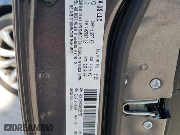 2019 Chrysler 300 Limited z VIN 2C3CCAEG4KH609787, wystawiony jako Copart lot #52193465 z przebiegiem 81 234 mil mil oraz Szkoda całkowita • Salvage title. Historia ofert i sprzedaży dostępna na DreamBid. Obrazek 15.
