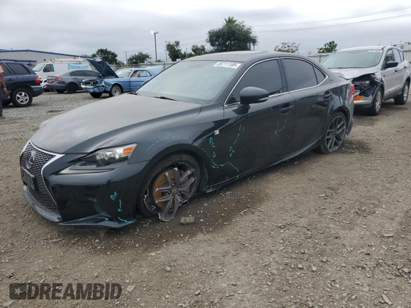 2014 Lexus IS 350 with VIN JTHBE1D2XE5013066, listed as a Copart auction lot 59711195 with 67,179 mi miles and Salvage title. Bid and sale history available at DreamBid. Image 1.
