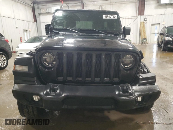 2022 Jeep Wrangler Unlimited Sport S with VIN 1C4HJXDG4NW201971, listed as a Copart auction lot 42845135 with 34,461 mi miles and Salvage Title. Bid and sale history available at carsss.com. Image 5.