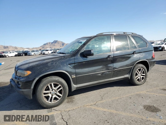 2005 BMW X5 3.0i with VIN 5UXFA13585LU49337, listed as a Copart auction lot 75214894 with 147,241 mi miles and Salvage Title. Bid and sale history available at carsss.com. Image 1.