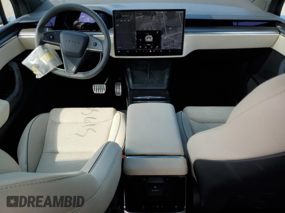 2023 Tesla Model X Plaid with VIN 7SAXCBE6XPF373589, listed as a Copart auction lot 50355615 with 11,650 mi miles and Salvage Title. Bid and sale history available at DreamBid. Image 8.