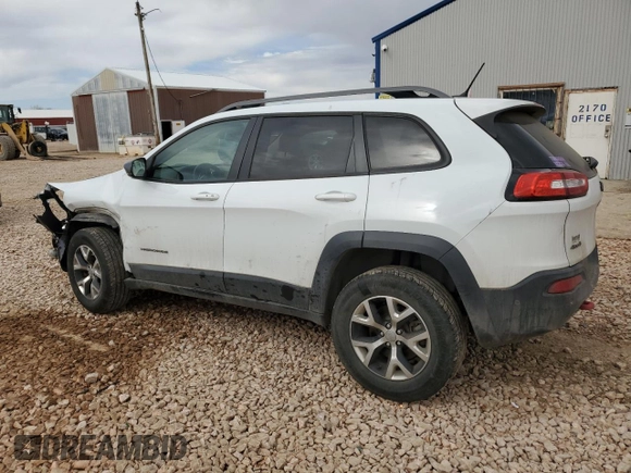 2014 Jeep Cherokee Trailhawk with VIN 1C4PJMBS7EW183855, listed as a Copart auction lot 46143085 with 146,901 mi miles and Salvage Title. Bid and sale history available at DreamBid. Image 2.