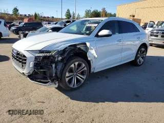 2019 Audi Q8 Prestige with VIN WA1CVAF14KD033772, listed as a Copart auction lot 80283474 with 62,016 mi miles and Salvage Title. Bid and sale history available at carsss.com. Image 1.