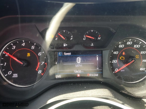 2019 Chevrolet Camaro 1LT with VIN 1G1FB1RX5K0135058, listed as a Copart auction lot 87756865 with 72,606 mi miles and Salvage Title. Bid and sale history available at carsss.com. Image 9.