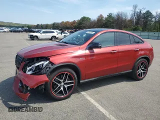 2016 Mercedes-Benz GLE 450 AMG with VIN 4JGED6EBXGA020781, listed as a Copart auction lot 63384195 with 76,815 mi miles and Salvage title. Bid and sale history available at DreamBid. Image 1.