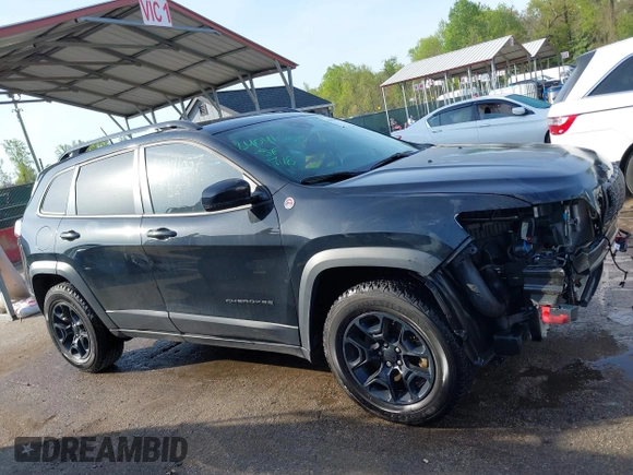 2022 Jeep Cherokee Trailhawk with VIN 1C4PJMBX1ND533715, listed as a IAAI auction lot 42041057 with 65,487 mi miles and . Bid and sale history available at DreamBid. Image 14.