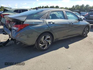 2024 Hyundai Elantra SEL with VIN KMHLS4DG4RU711952, listed as a Copart auction lot 75515304 with 7,411 mi miles and Salvage Title. Bid and sale history available at carsss.com. Image 3.