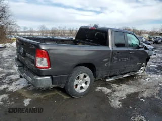 2021 Ram 1500 Big Horn with VIN 1C6RRFBGXMN561932, listed as a Copart auction lot 45969175 with 0 mi miles and Salvage Title. Bid and sale history available at carsss.com. Image 3.