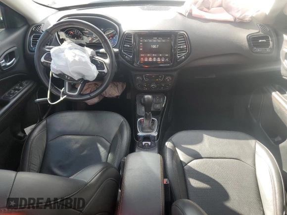2021 Jeep Compass Limited with VIN 3C4NJDCB1MT579130, listed as a Copart auction lot 57854655 with 49,553 mi miles and Salvage title. Bid and sale history available at DreamBid. Image 8.