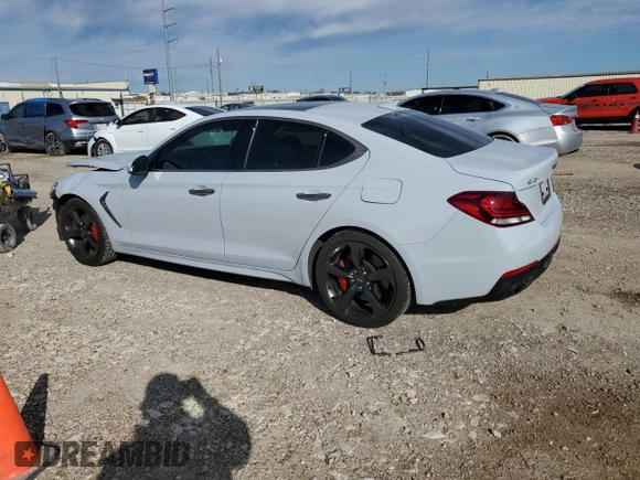 2020 Genesis G70 3.3T с VIN KMTG34LE3LU064052, выставлен на аукционе Copart как лот 83573294 с пробегом 56 514 миль миль и Списание • Salvage title. История ставок и продаж доступна на DreamBid. Изображение 2.