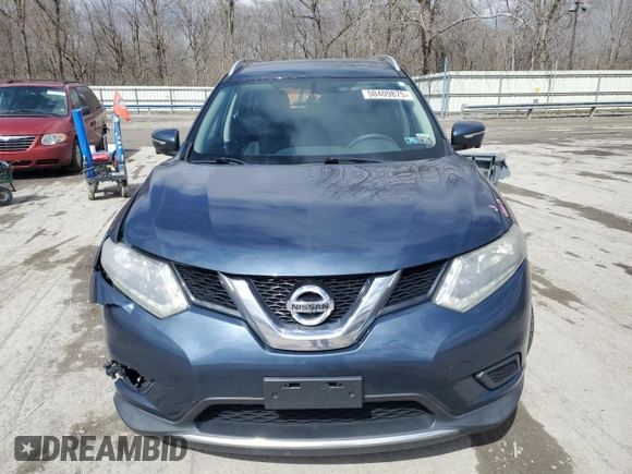 2015 Nissan Rogue S with VIN KNMAT2MVXFP578751, listed as a Copart auction lot 50409875 with 174,142 mi miles and Salvage Title. Bid and sale history available at carsss.com. Image 5.