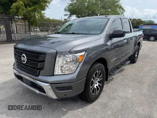 2021 Nissan Titan SV with VIN 1N6AA1EF2MN509484, listed as a Copart auction lot 50758485 with 33,195 mi miles and Non Repairable. Bid and sale history available at carsss.com. Image 1.