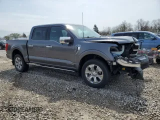 2022 Ford F-150 XL with VIN 1FTFW1ED6NFA25581, listed as a Copart auction lot 51600655 with 33,220 mi miles and Salvage Title. Bid and sale history available at DreamBid. Image 4.