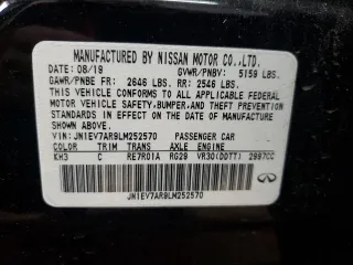 2020 Infiniti Q50 Luxe z VIN JN1EV7AR9LM252570, wystawiony jako Copart lot #58611975 z przebiegiem 148 107 mil mil oraz Czysty tytuł • Clean title. Historia ofert i sprzedaży dostępna na DreamBid. Obrazek 12.