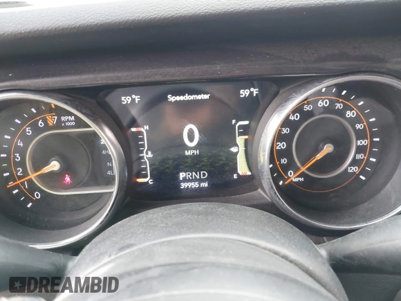 2021 Jeep Wrangler Unlimited Sport S with VIN 1C4HJXDG8MW509322, listed as a IAAI auction lot 42110123 with 39,955 mi miles and . Bid and sale history available at DreamBid. Image 7.