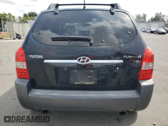 2006 Hyundai Tucson GLS with VIN KM8JN12D46U361496, listed as a Copart auction lot 51490215 with 184,077 mi miles and Clean Title. Bid and sale history available at carsss.com. Image 6.