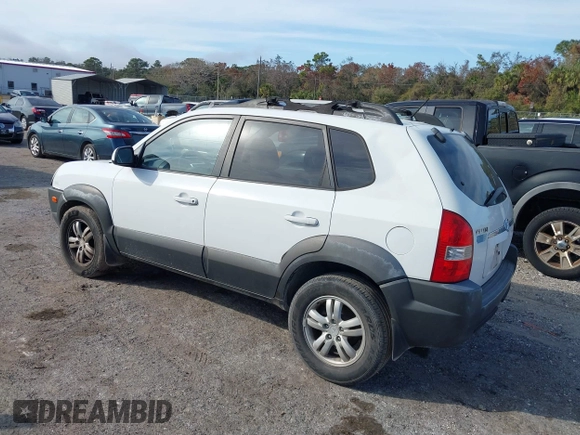 2007 Hyundai Tucson SE with VIN KM8JN12D07U638470, listed as a IAAI auction lot 41464634 with 203,283 mi miles. Bid and sale history available at carsss.com. Image 3.