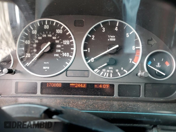 2003 BMW 5 Series 530iA with VIN WBADT63493CK29223, listed as a Copart auction lot 81287224 with 170,888 mi miles and Salvage Title. Bid and sale history available at carsss.com. Image 9.