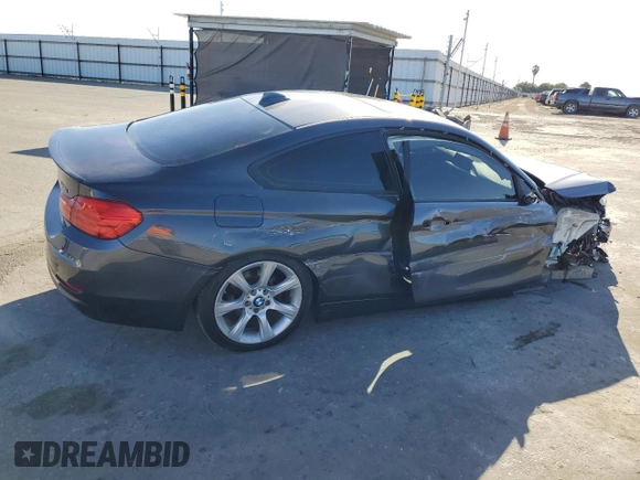 2015 BMW 4 Series 428i with VIN WBA3N7C54FK222324, listed as a Copart auction lot 57644345 with 114,696 mi miles and Salvage title. Bid and sale history available at DreamBid. Image 3.