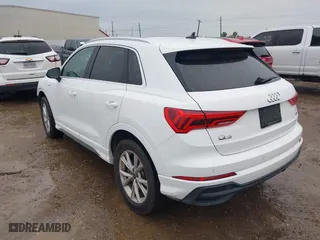 2023 Audi Q3 S line Premium with VIN WA1DECF35P1127797, listed as a IAAI auction lot 41353532 with 34,581 mi miles. Bid and sale history available at carsss.com. Image 3.