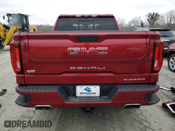 2020 GMC Sierra 1500 Denali with VIN 1GTU9FEL4LZ330883, listed as a Copart auction lot 44395445 with 25,922 mi miles and Salvage Title. Bid and sale history available at DreamBid. Image 6.